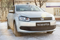 Зимняя заглушка решетки переднего бампера Volkswagen Polo V 2009-, фото 2