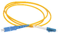 ITK FPC09-LCU-SCU-C1L-1M Оптический коммутационный переходной шнур (патч-корд), SM, 9/125 (OS2), LC/UPC-SC/UPC, (Simplex), 1м