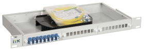 ITK FOBX24-1U-4LCUD09 1U Оптический распределительный кросс укомплектованный: LC (Duplex) 4шт, (OS2)