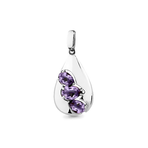 Серебряная подвеска с аметистом AQUAMARINE #657760