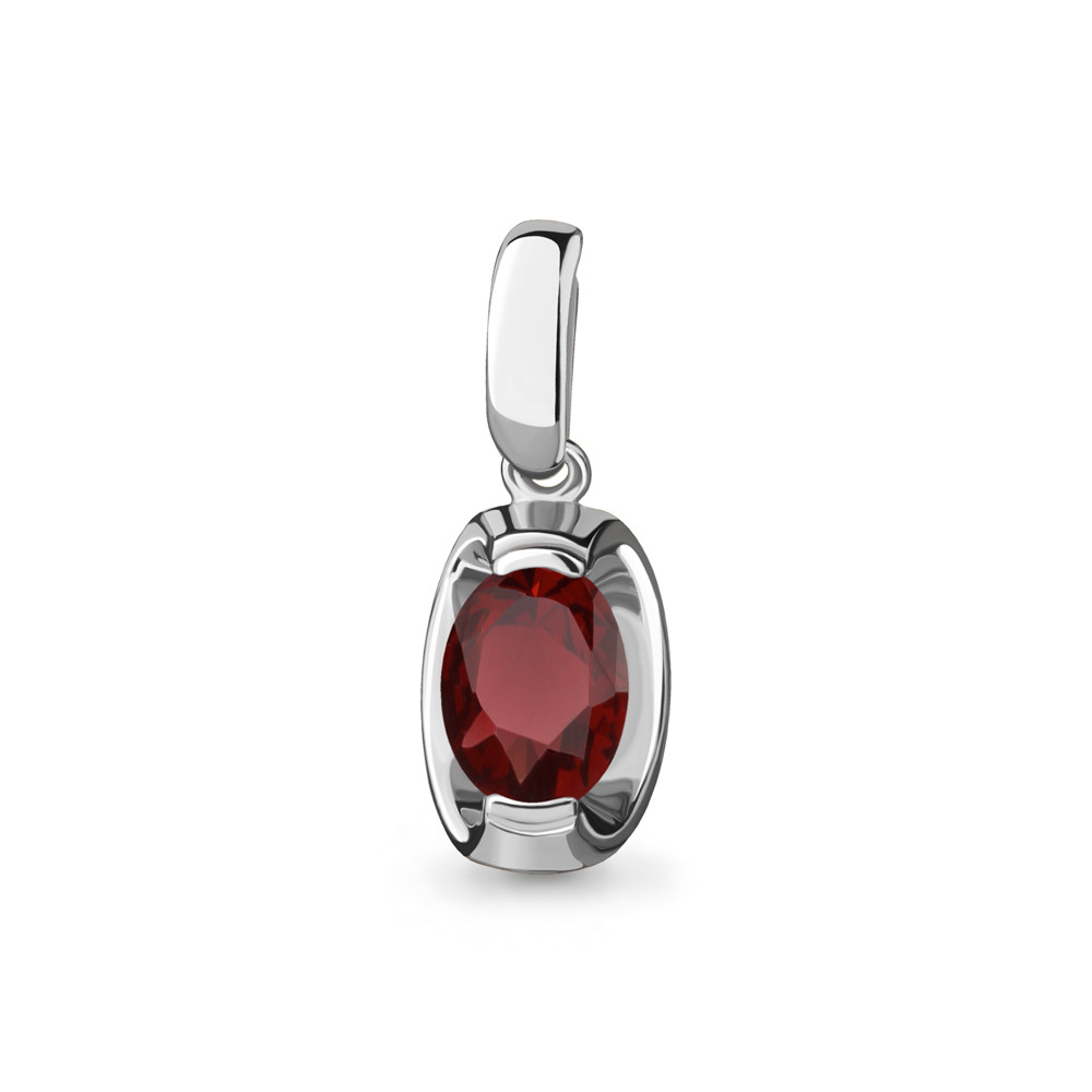 Серебряная подвеска с гранатом AQUAMARINE #705086
