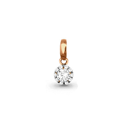 Серебряная подвеска с фианитом AQUAMARINE #640768