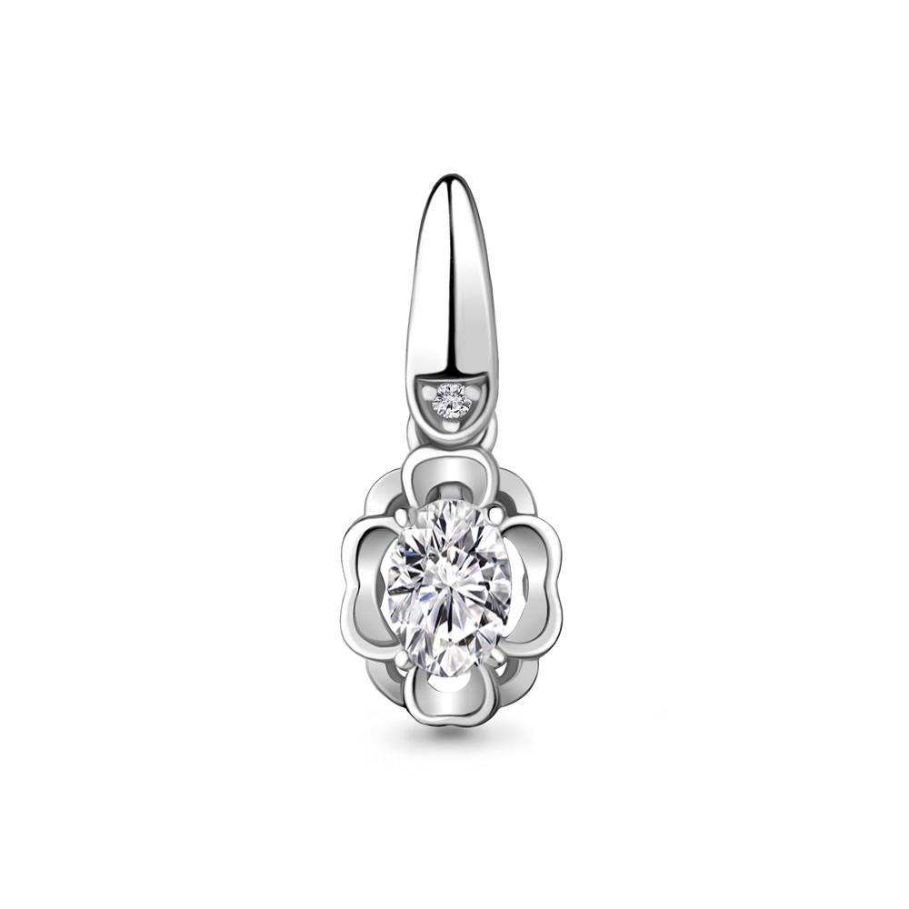 Серебряная подвеска с фианитом AQUAMARINE #716572