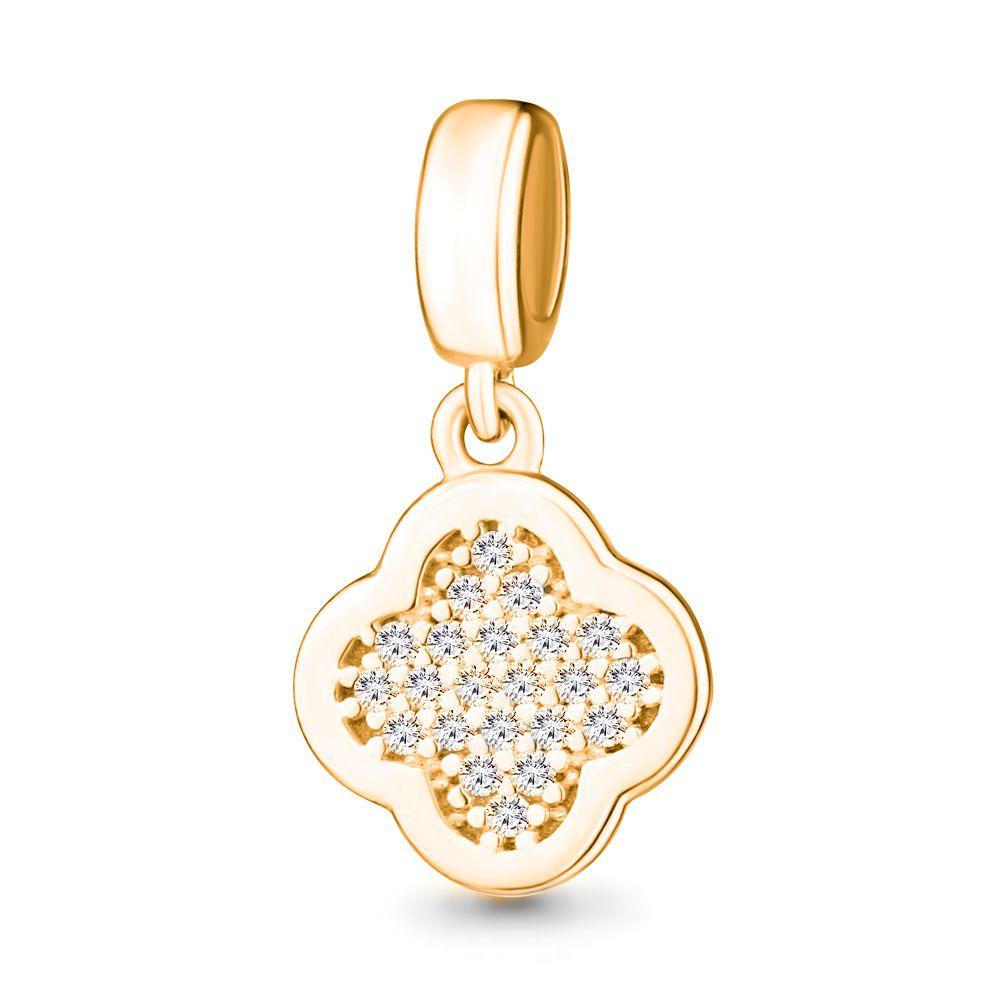 Серебряная подвеска с фианитом AQUAMARINE #697013