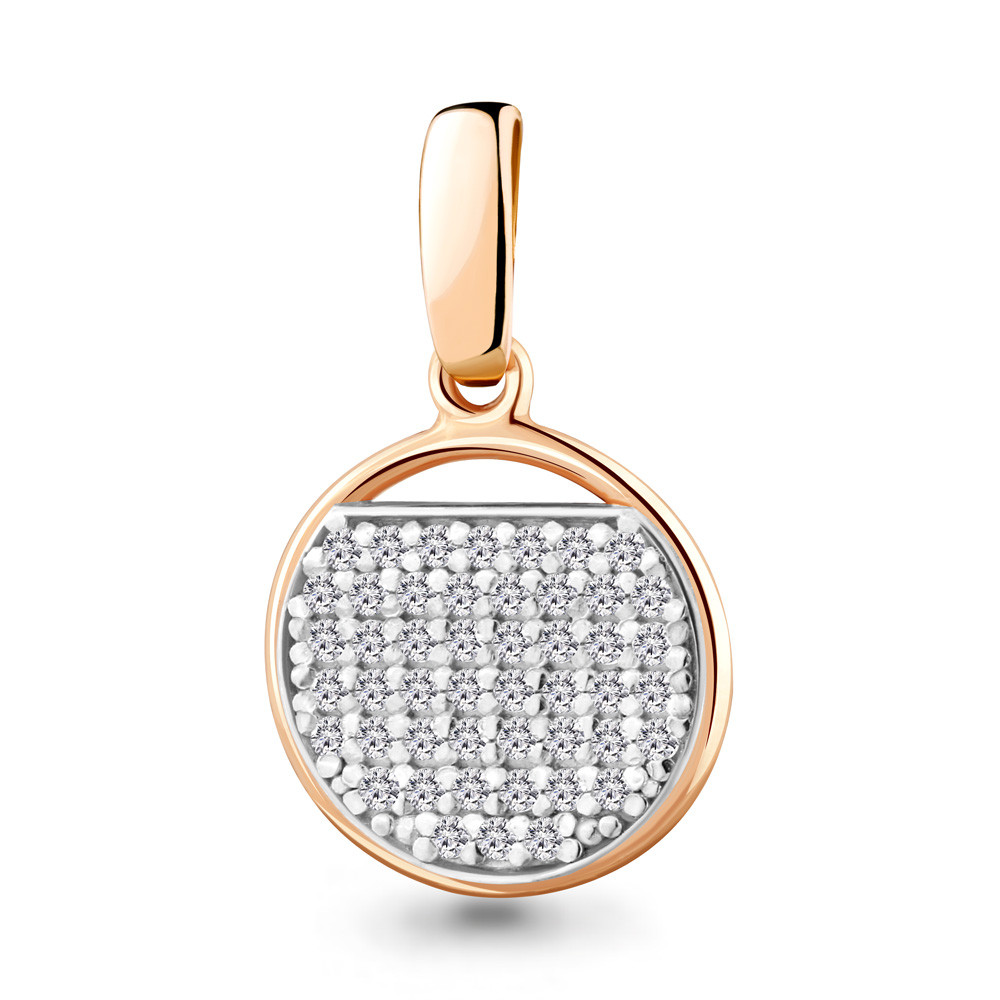 Серебряная подвеска с фианитом AQUAMARINE #706507