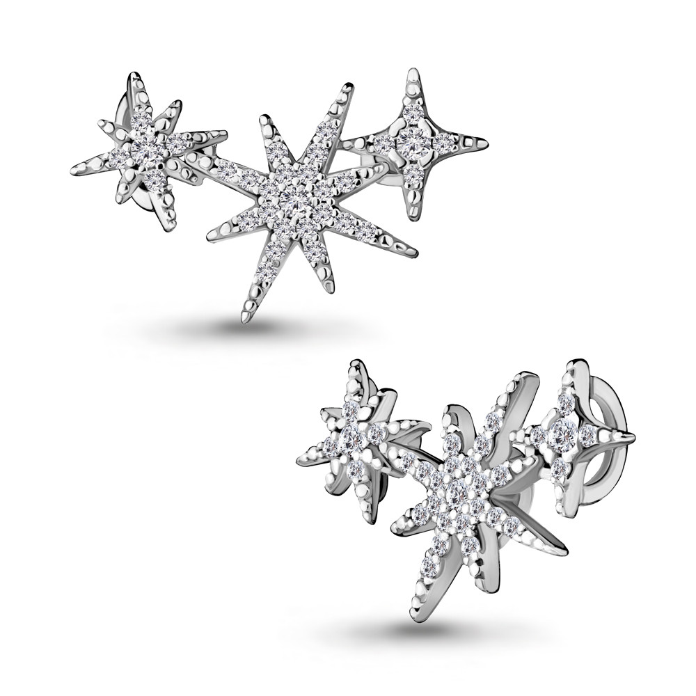 Серебряная подвеска с фианитом AQUAMARINE #708515
