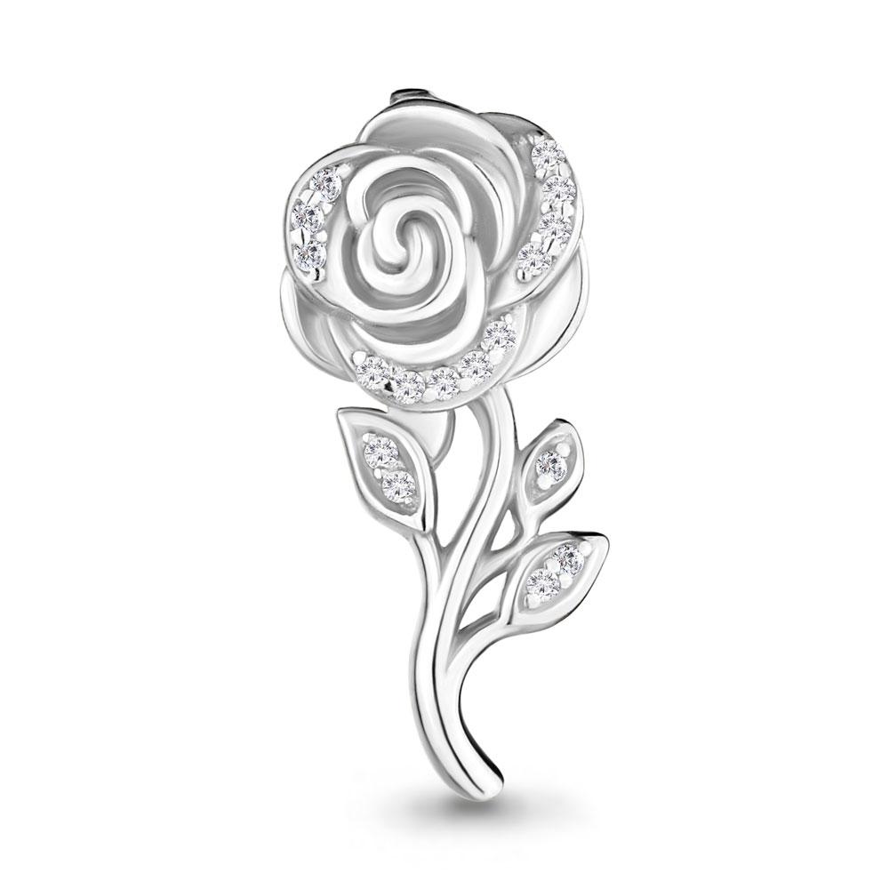 Серебряная подвеска с фианитом AQUAMARINE #664399