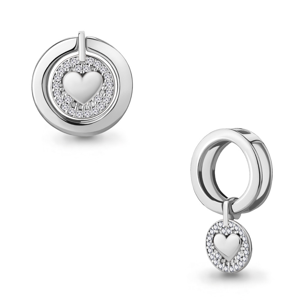 Серебряная подвеска с фианитом AQUAMARINE #701298