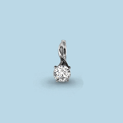 Серебряная подвеска с фианитом Swarovski AQUAMARINE #711502