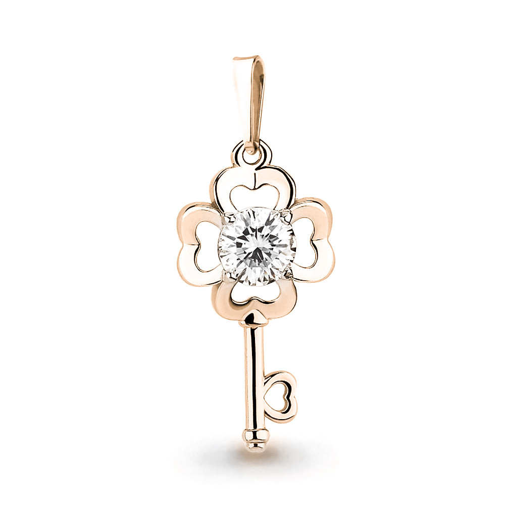 Серебряная подвеска с фианитом Swarovski AQUAMARINE #657619