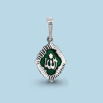 Серебряная подвеска с эмалью AQUAMARINE #401085