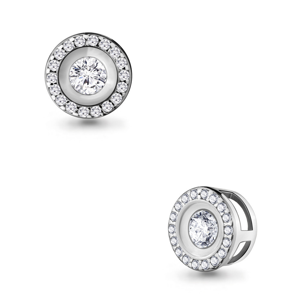 Серебряная подвеска с фианитом AQUAMARINE #706441