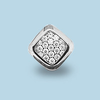 Серебряная подвеска с фианитом AQUAMARINE #402225
