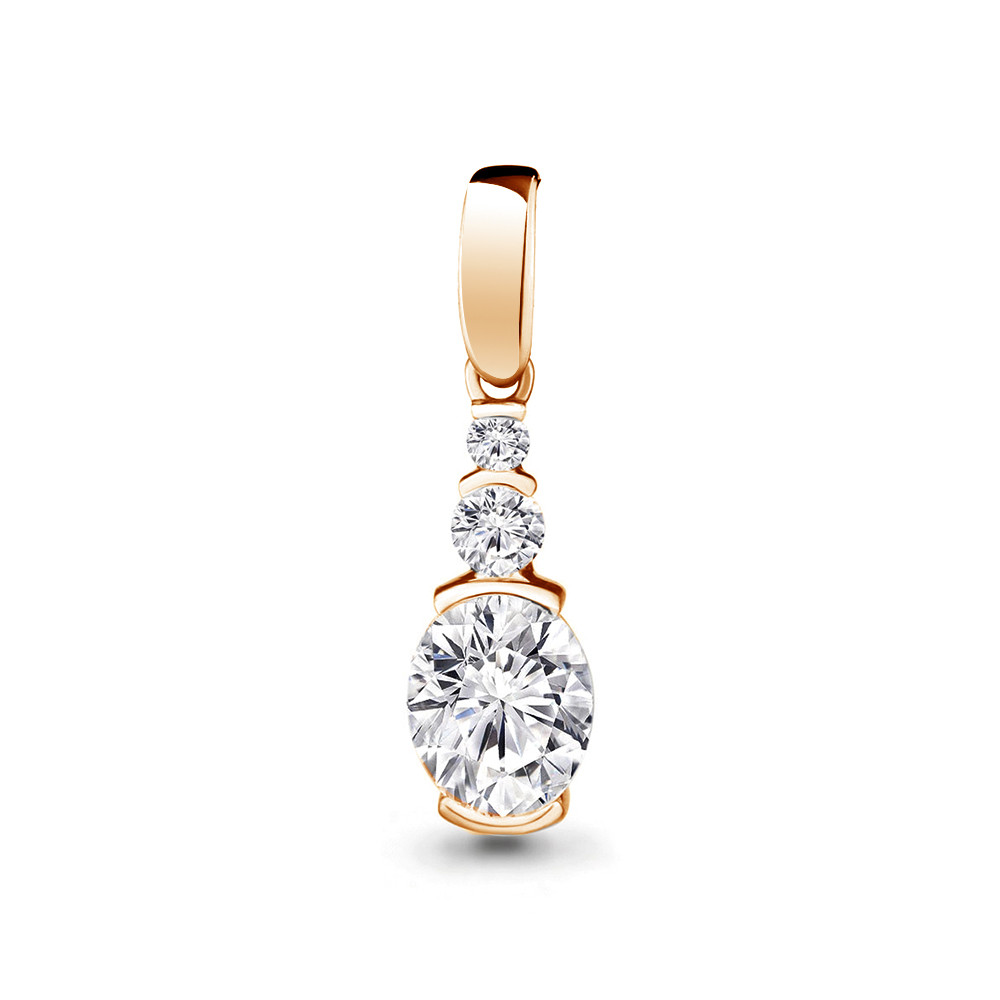Серебряная подвеска с фианитом AQUAMARINE #706505