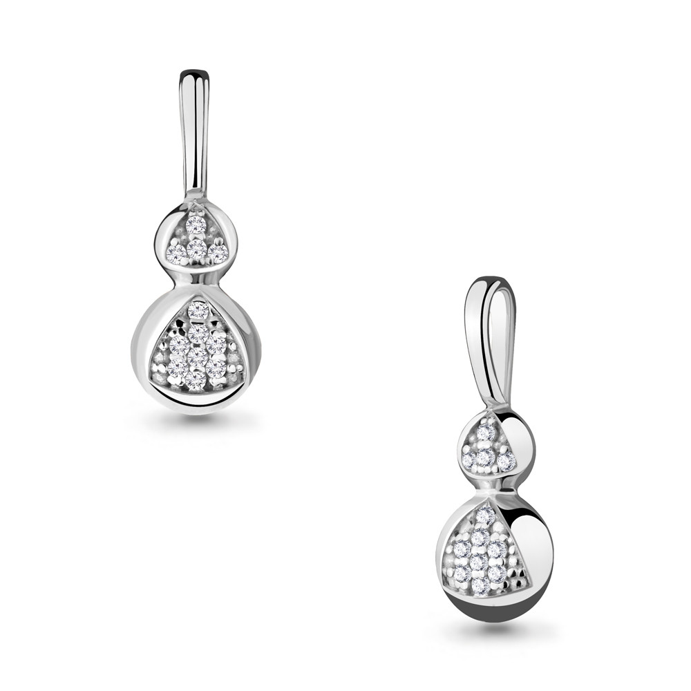 Серебряная подвеска с фианитом AQUAMARINE #706439