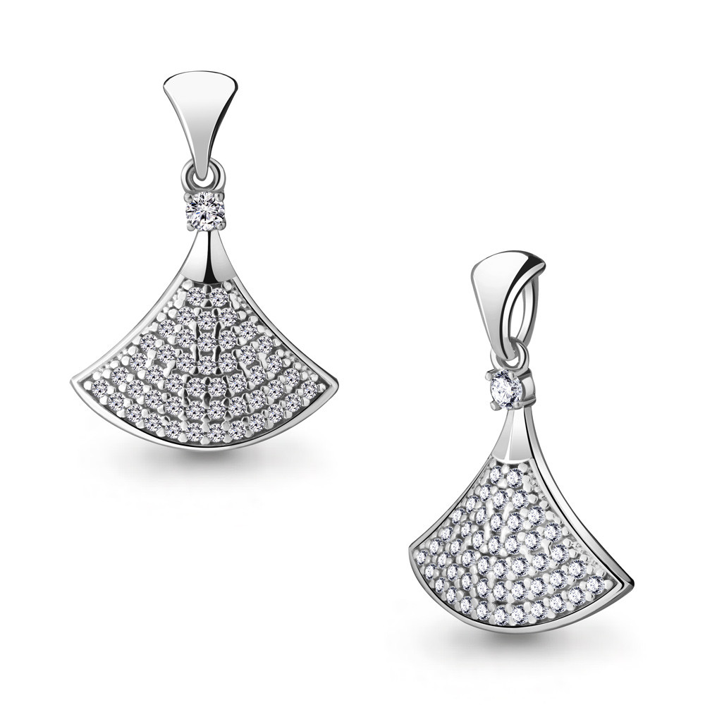 Серебряная подвеска с фианитом AQUAMARINE #706442