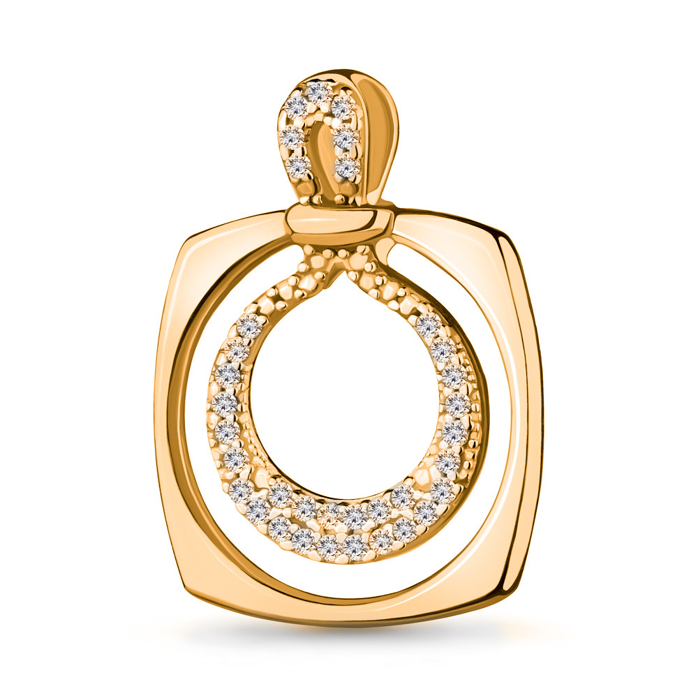 Серебряная подвеска с фианитом AQUAMARINE #712284