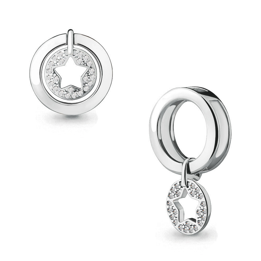 Серебряная подвеска с фианитом AQUAMARINE #701297