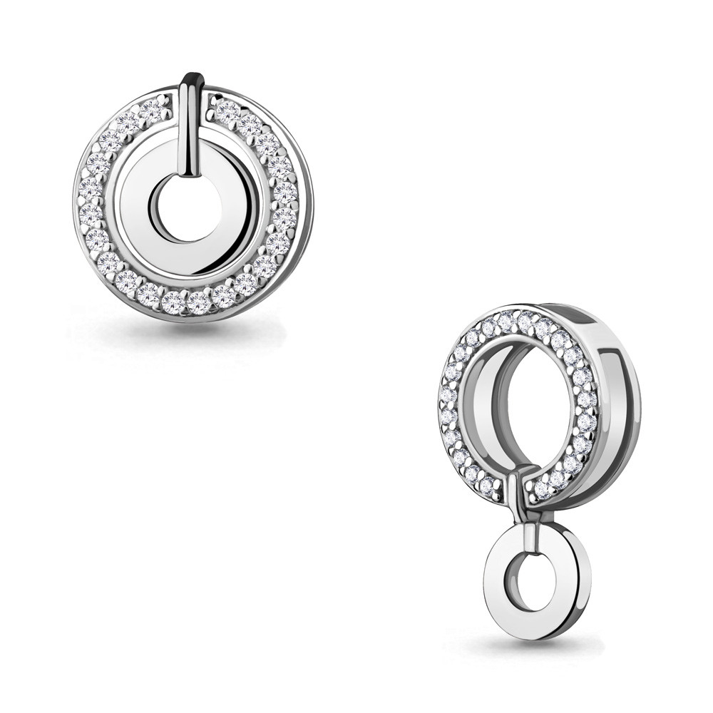 Серебряная подвеска с фианитом AQUAMARINE #703819
