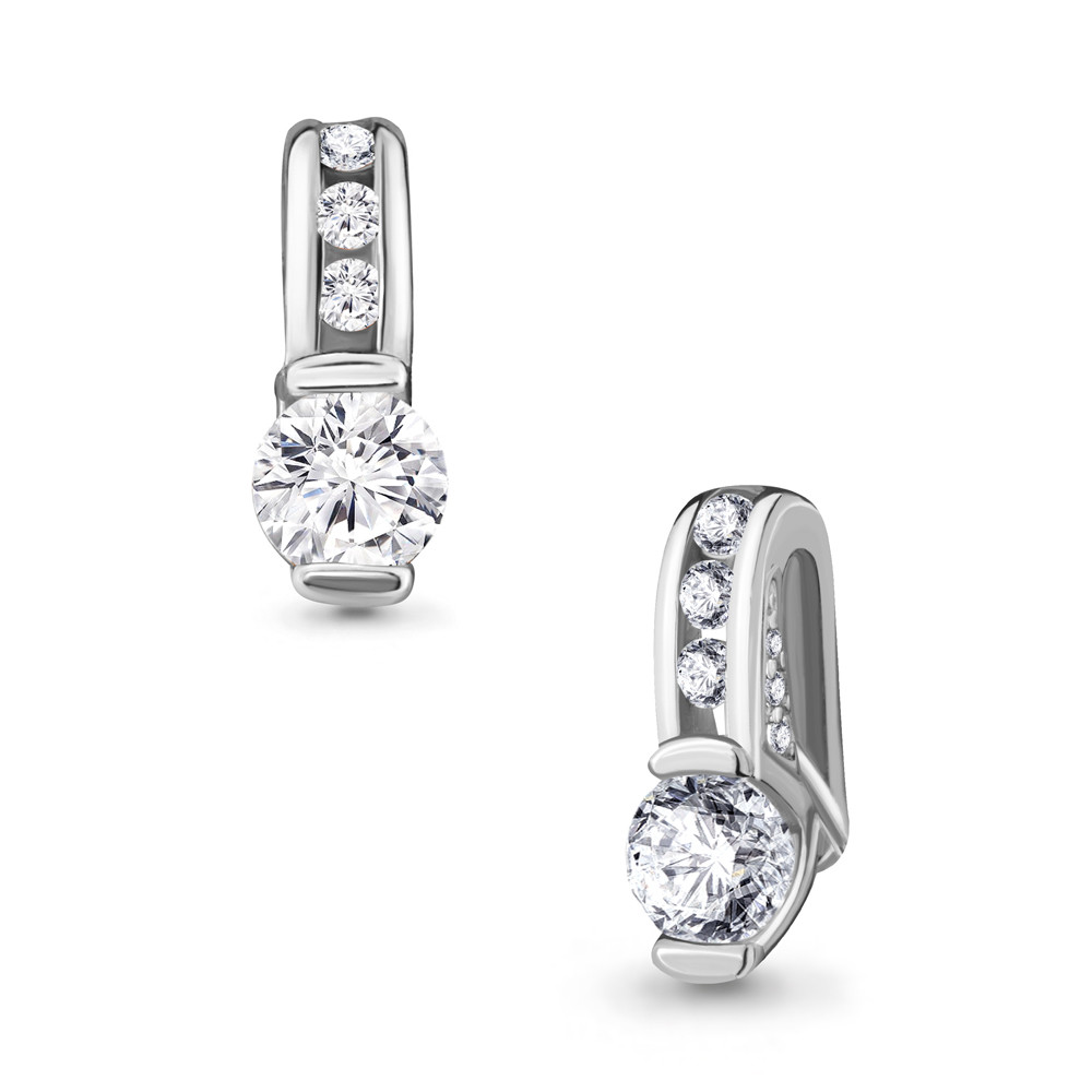 Серебряная подвеска с фианитом Swarovski и фианитом AQUAMARINE #716567