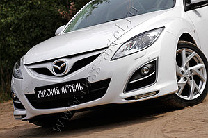 Накладки на передние фары (реснички) Mazda 6 2007-2010