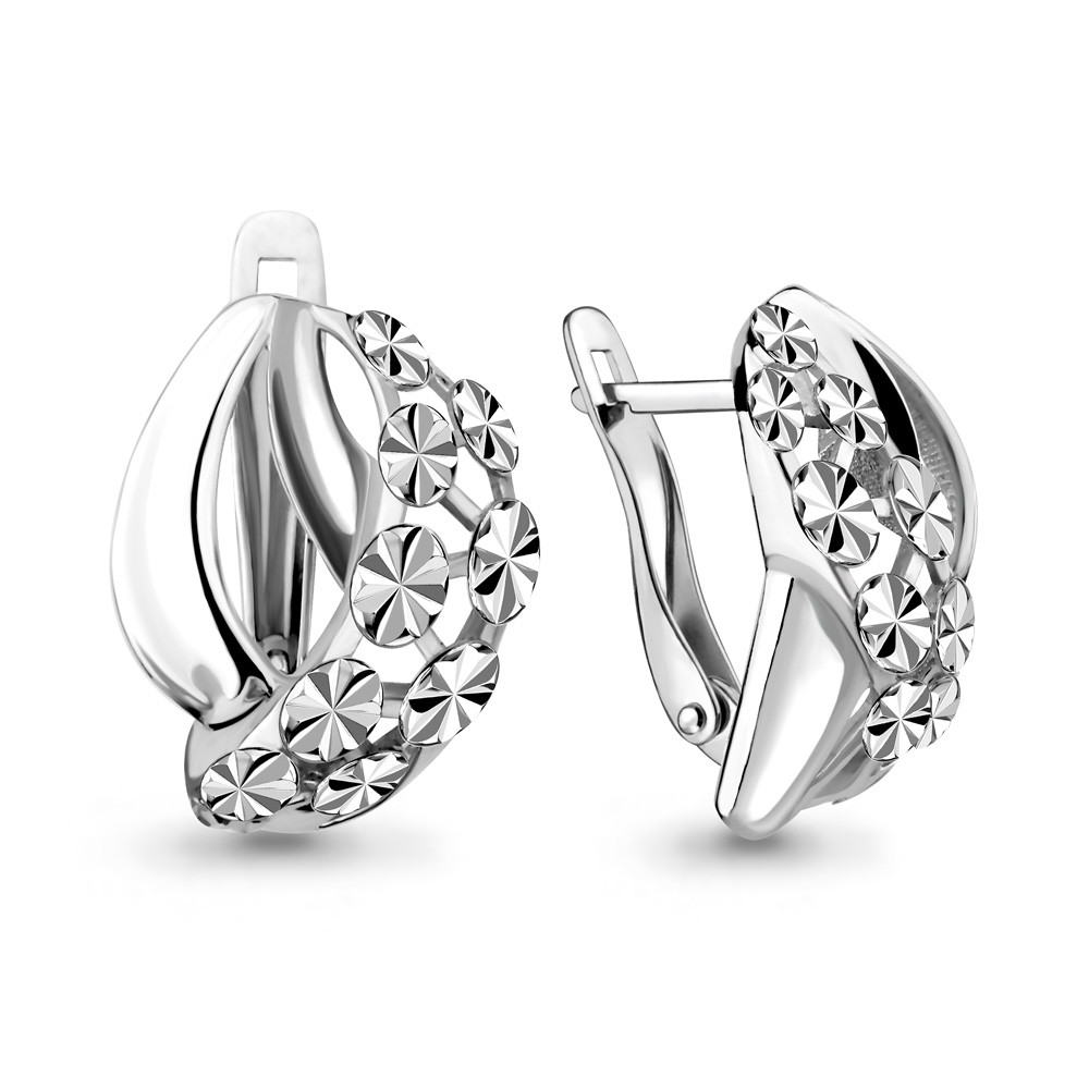 Серебряные серьги-классические AQUAMARINE (#650112)