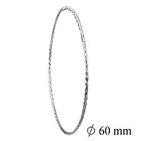 Серебряные серьги-кольца AQUAMARINE (#653089)