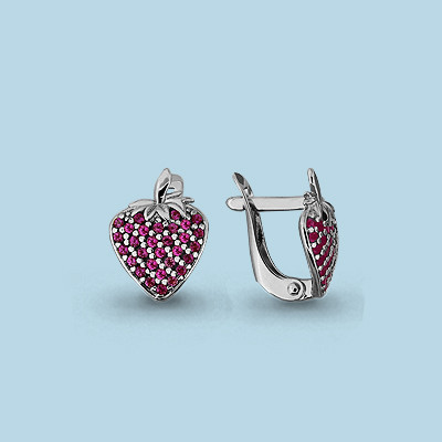 Серебряные серьги-классические с корундом AQUAMARINE (#711582)