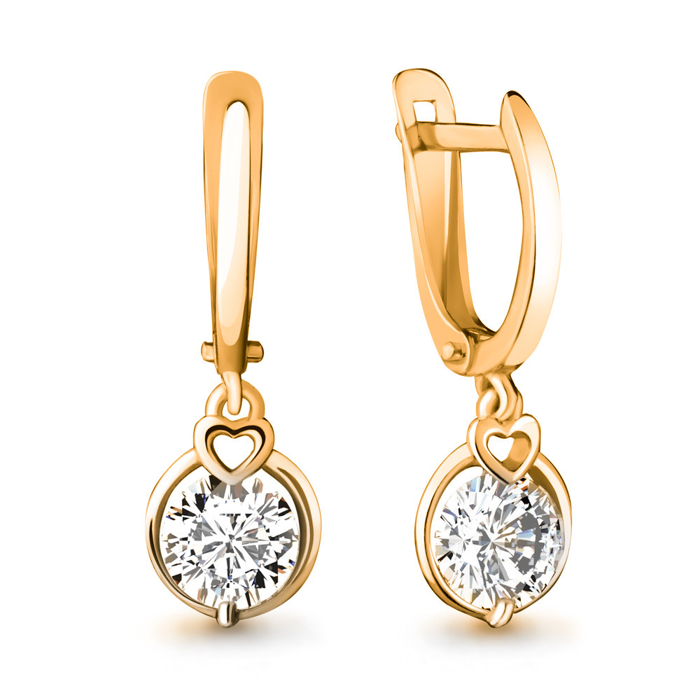 Серебряные Серьги-подвески с фианитом Swarovski AQUAMARINE (#705834)