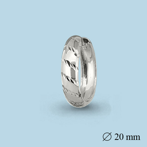Серебряные Серьги-Кольца AQUAMARINE (#664915)