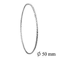 Серебряные серьги-кольца AQUAMARINE (#404358)