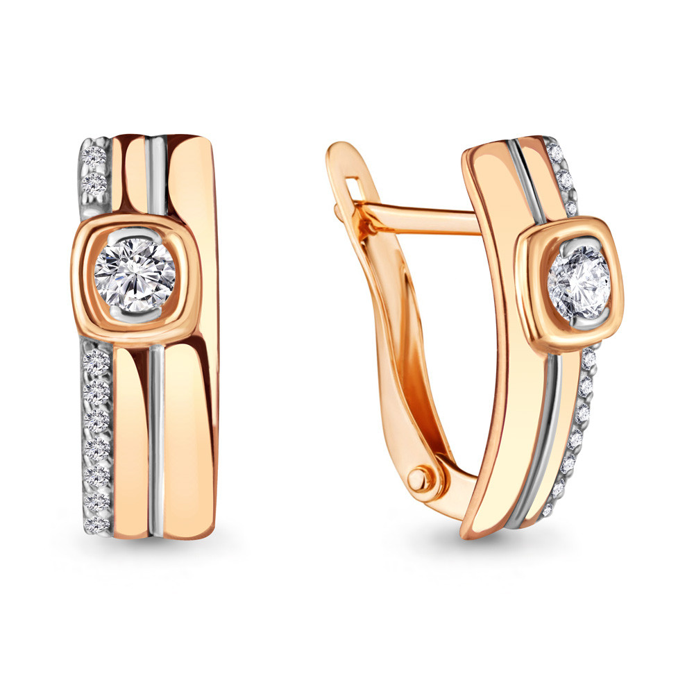 Серебряные серьги-классические с фианитом Swarovski AQUAMARINE (#712300)