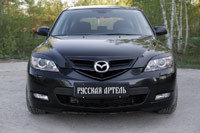 Накладки на передние фары (Реснички) Mazda 3 хэтчбэк 2003-2008, фото 2