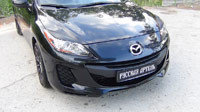 Накладки на передние фары (реснички) Mazda 3 2010-2013, фото 2