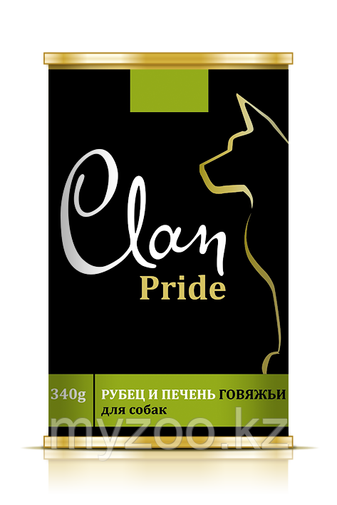 Clan Pride для собак всех пород Рубец и печень говяжья, 340 гр