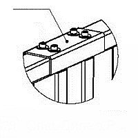 PERCo-RF01 0-06 накладка верхняя для стыковки доп. секции PERCo-MB-15D с PERCo-MB-15 /PERCo-WHD-15