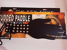Шлепалка "Ладошка" кожаная Studded paddle