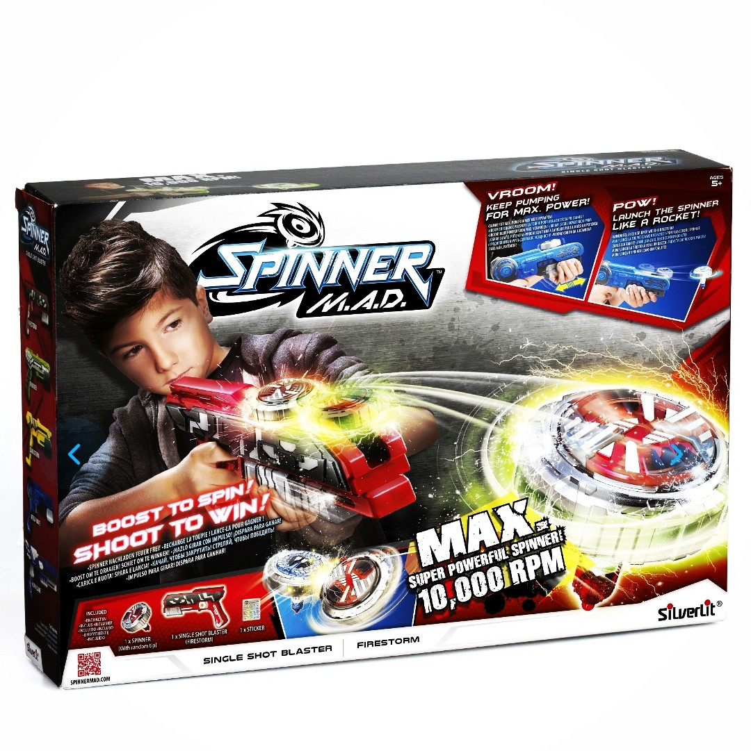 Одиночный Бластер красный SPINNER M.A.D. 86301 Гулливер