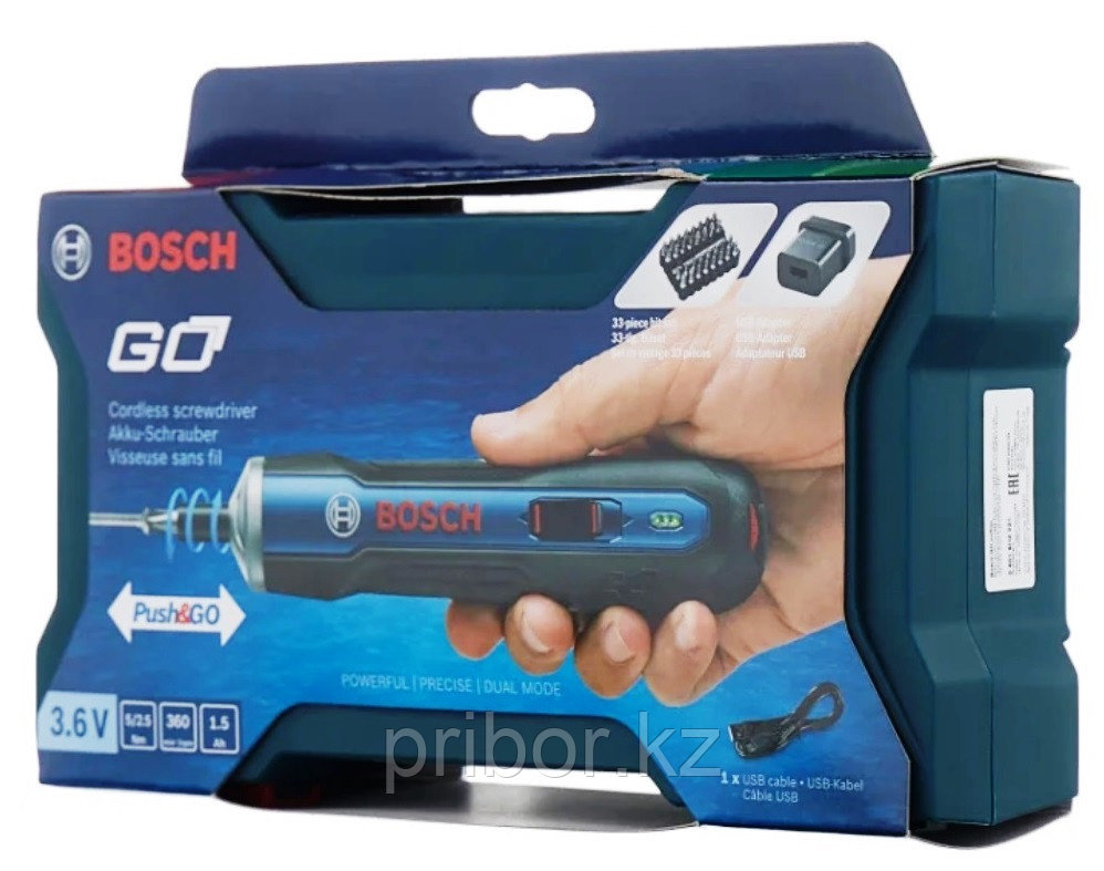 Bosch GO kit Аккумуляторная отвертка в наборе с битами - фото 4 - id-p71678030