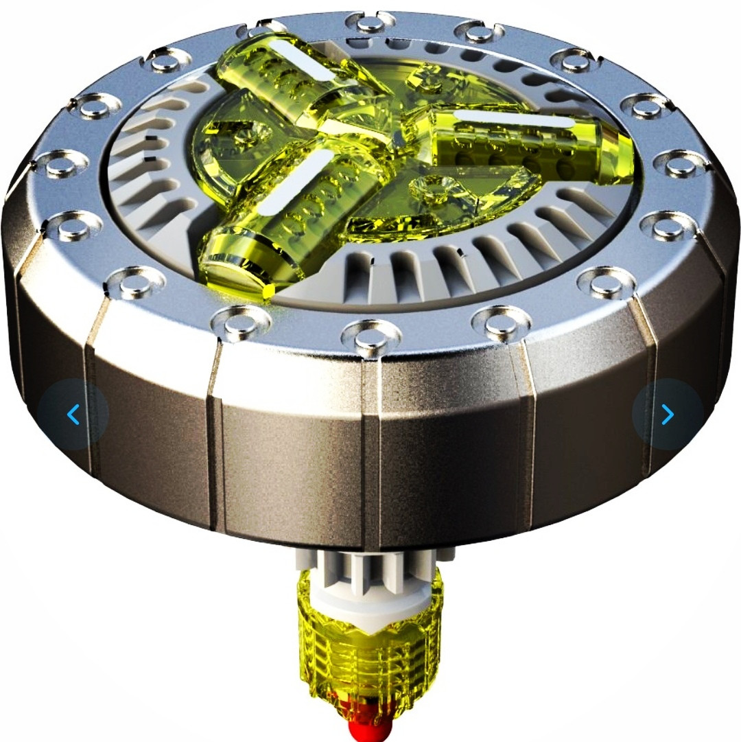 Одиночный Бластер желтый  Гулливер SPINNER M.A.D 86303