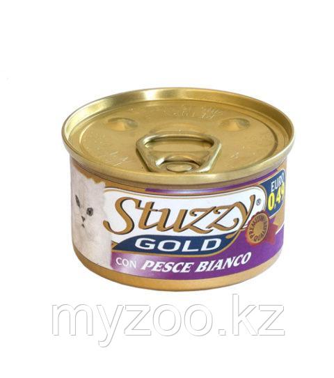 STUZZY GOLD влажный корм для кошек Мусс Белая рыба 85гр