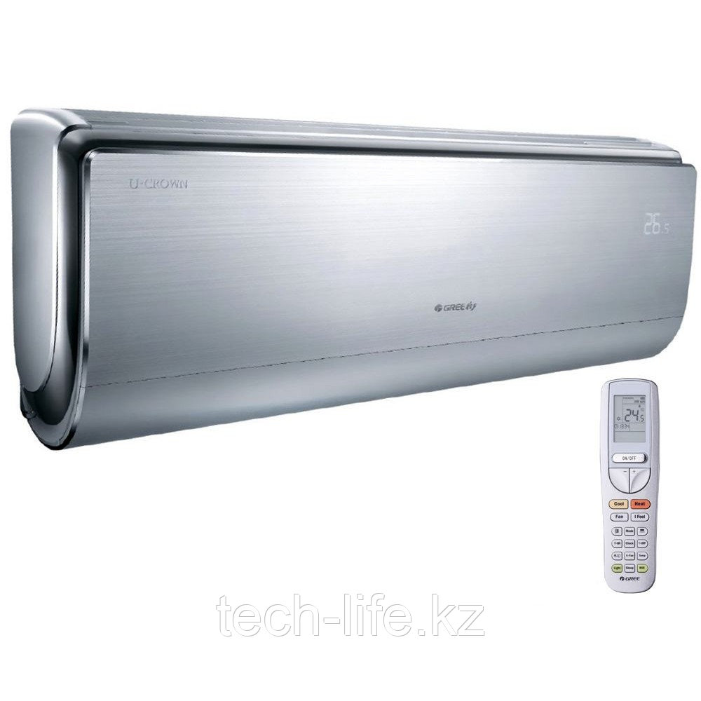 Кондиционер настенный Gree-18: U-Crown R410A GWH18UC-K3DNA4F (Серебро) (без соединительной инсталляции)