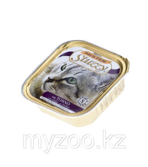 MISTER STUZZY CAT Паштет с настоящими кусочками мяса, с Тунцом 100гр