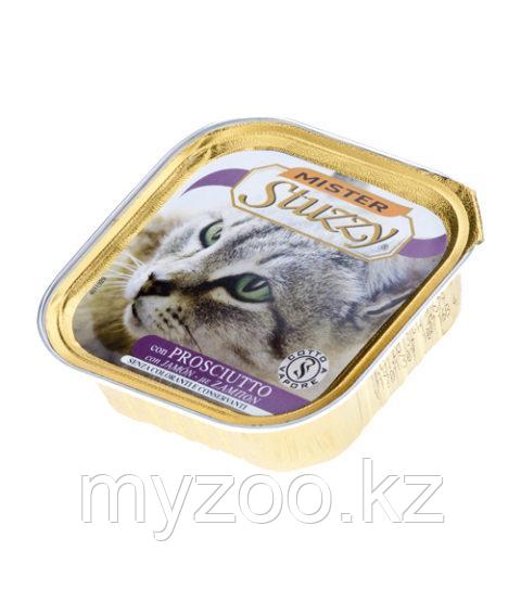MISTER STUZZY CAT Паштет с настоящими кусочками мяса, с Ветчиной 100гр