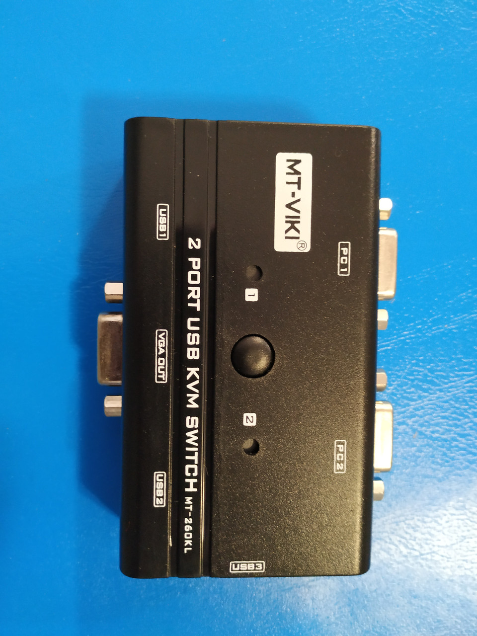 Mt-Viki MT-260KL 2 Port USB 2.0 KVM- Switch переключатель к с 2 Usb KVM-кабелями, Алматы