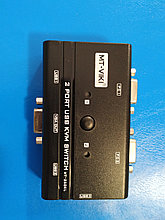 Mt-Viki MT-260KL 2 Port USB 2.0 KVM- Switch переключатель к с 2 Usb KVM-кабелями, Алматы