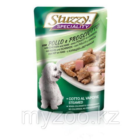 STUZZY DOG влажный корм для собак курица и ветчина в соусе 100 гр