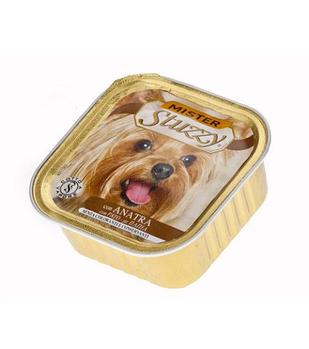 STUZZY MISTER DOG влажный корм для собак Паштет с настоящими кусочками мяса с Уткой  100 гр