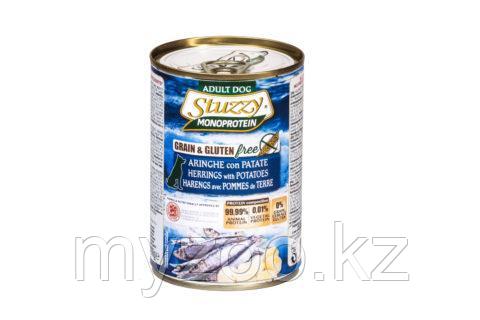 STUZZY MONOPROTEIN влажный корм для собак Сельдь с картофелем 400 гр
