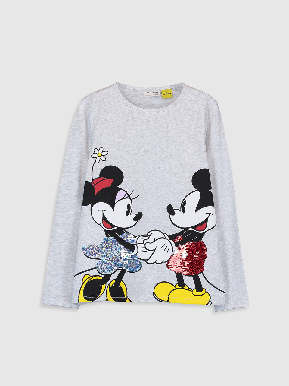 Футболка с длинным рукавом для девочек Mickey Mouse, футболка детская